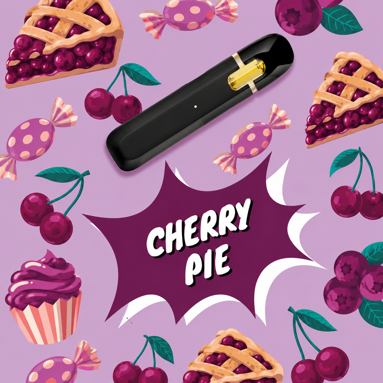 Indica Dominant Canna Club Cherry Pie Distillate + Disposable Vape Device | 2ml