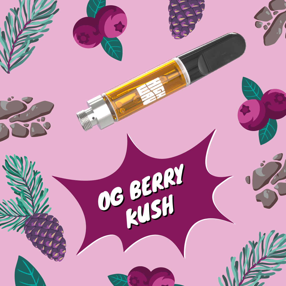 Indica Dominant Canna Club OG Berrie Kush Distillate + Vape Cart | 1ml