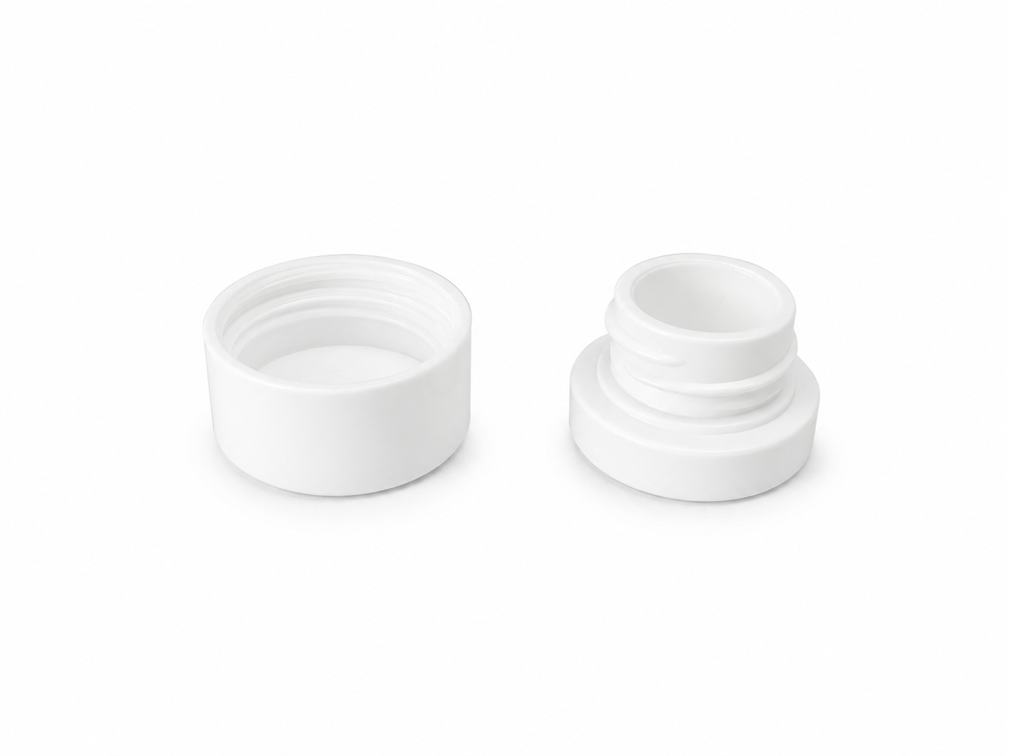Child Resistant Glass Jar 5 g White